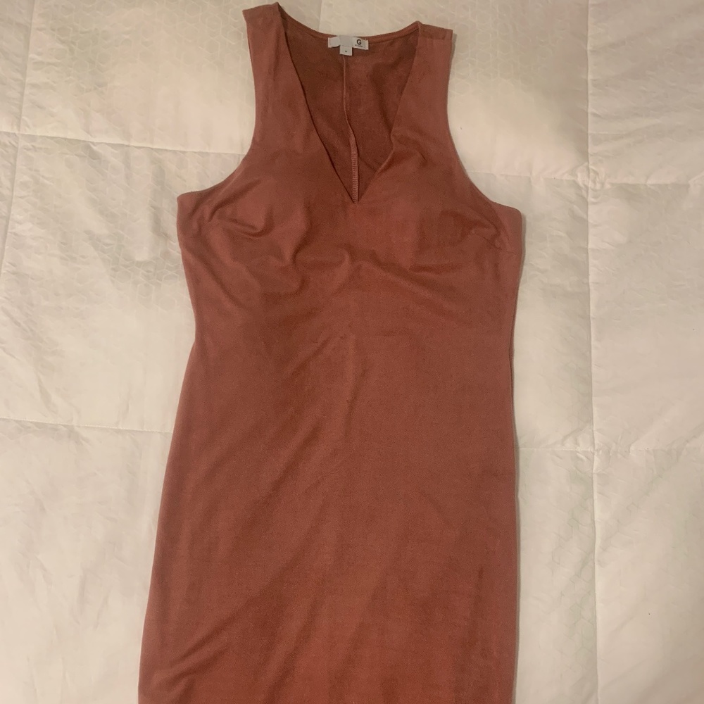 G by Guess pink v-neck dress